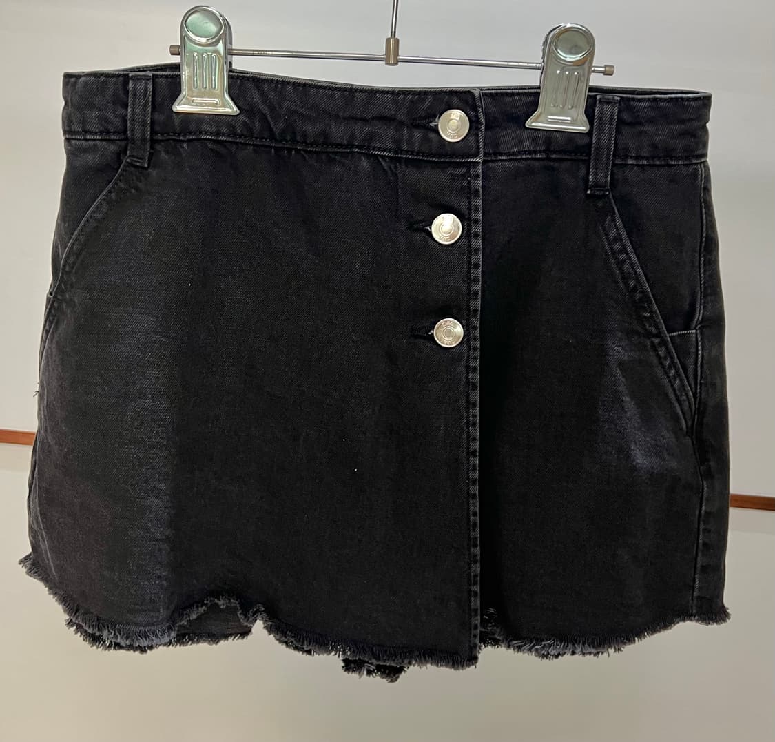 Zara 벨티드 더블데님 치마바지 상품이미지5