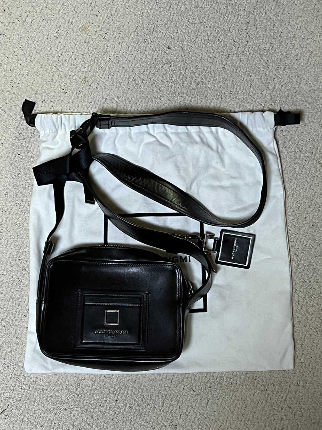 우영미 스퀘어 미니백 블랙 상품이미지6