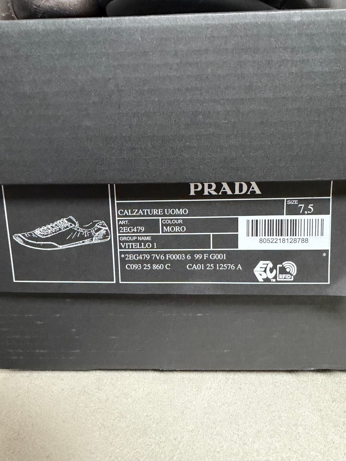 [7.5] 프라다 컬랩스 레더 스니커즈 상품이미지2
