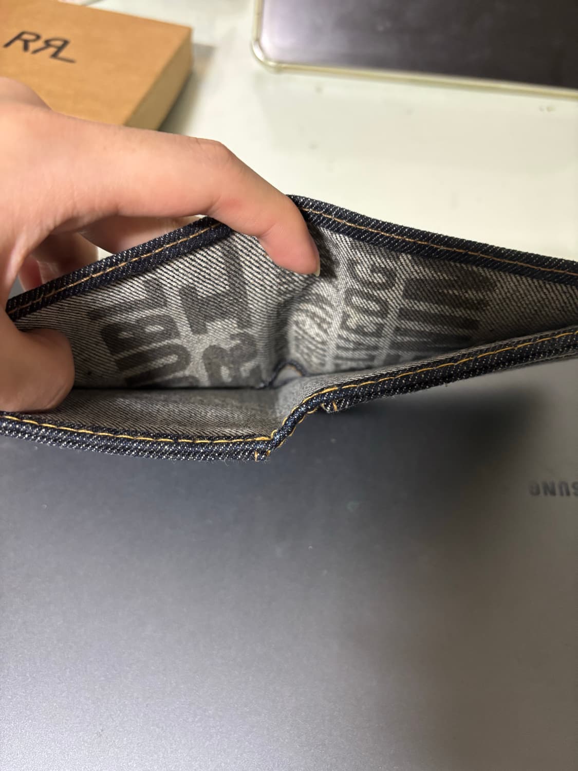 더블알엘 데님 반지갑 상품이미지3