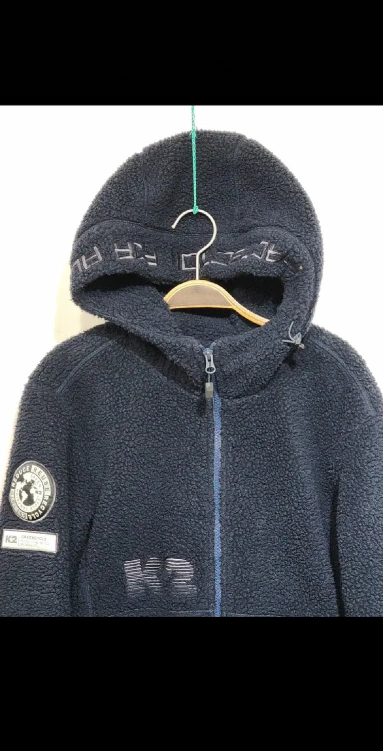 (95) K2 후리스 후드점퍼 네이비 케이투 뽀글이 플리스 자켓  상품이미지2