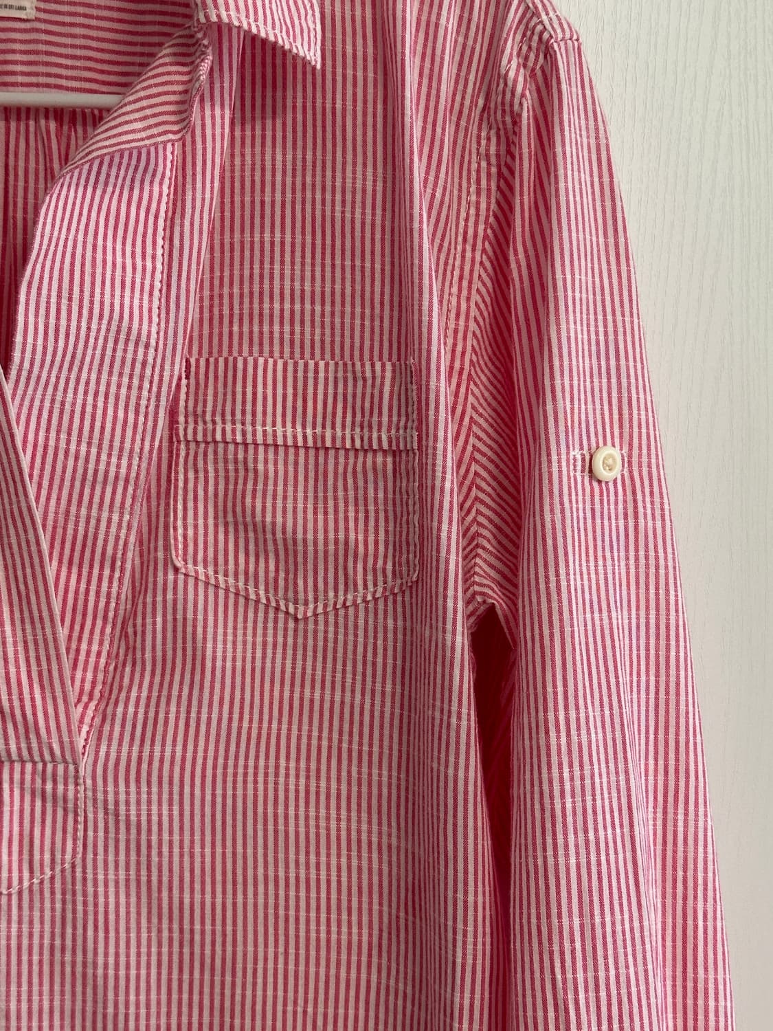 갭 레드 단가라 셔츠 상품이미지3