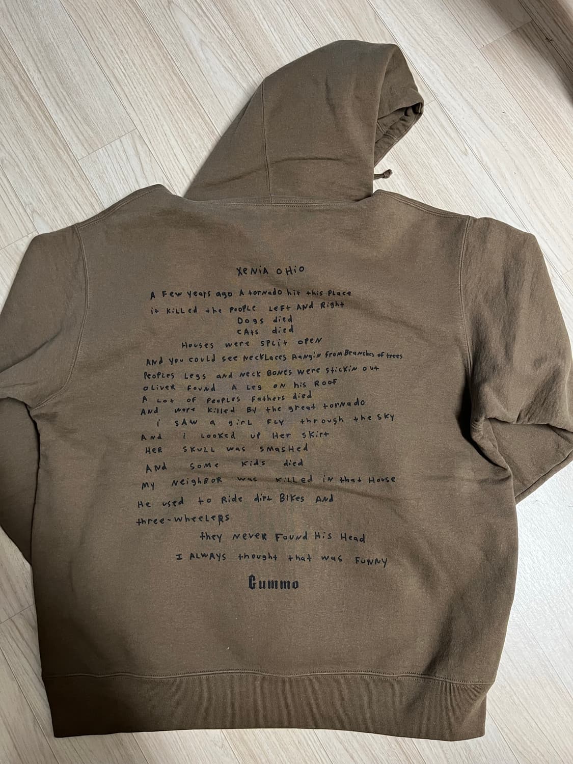 슈프림x구모 콜라보 후드티 브라운 L판매합니다 상품이미지2