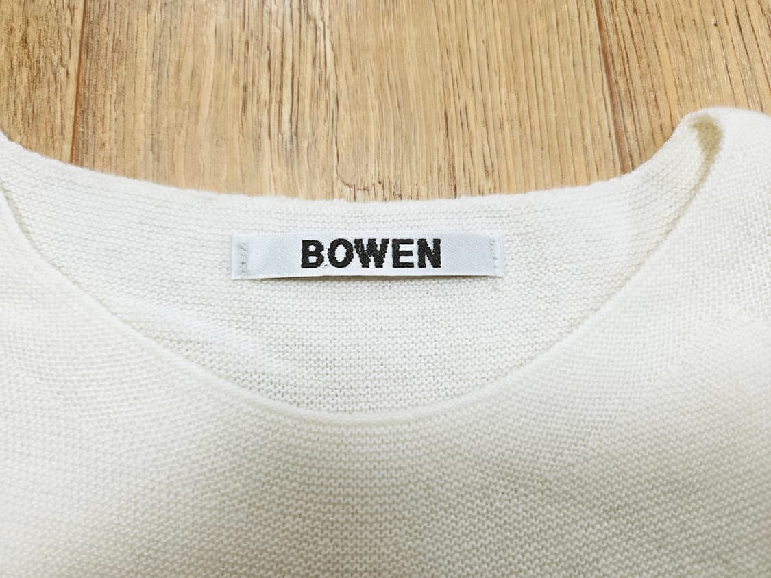 보웬(BOWEN) 아이보리 홀가먼트 반팔니트 프리사이즈 새상품 상품이미지8