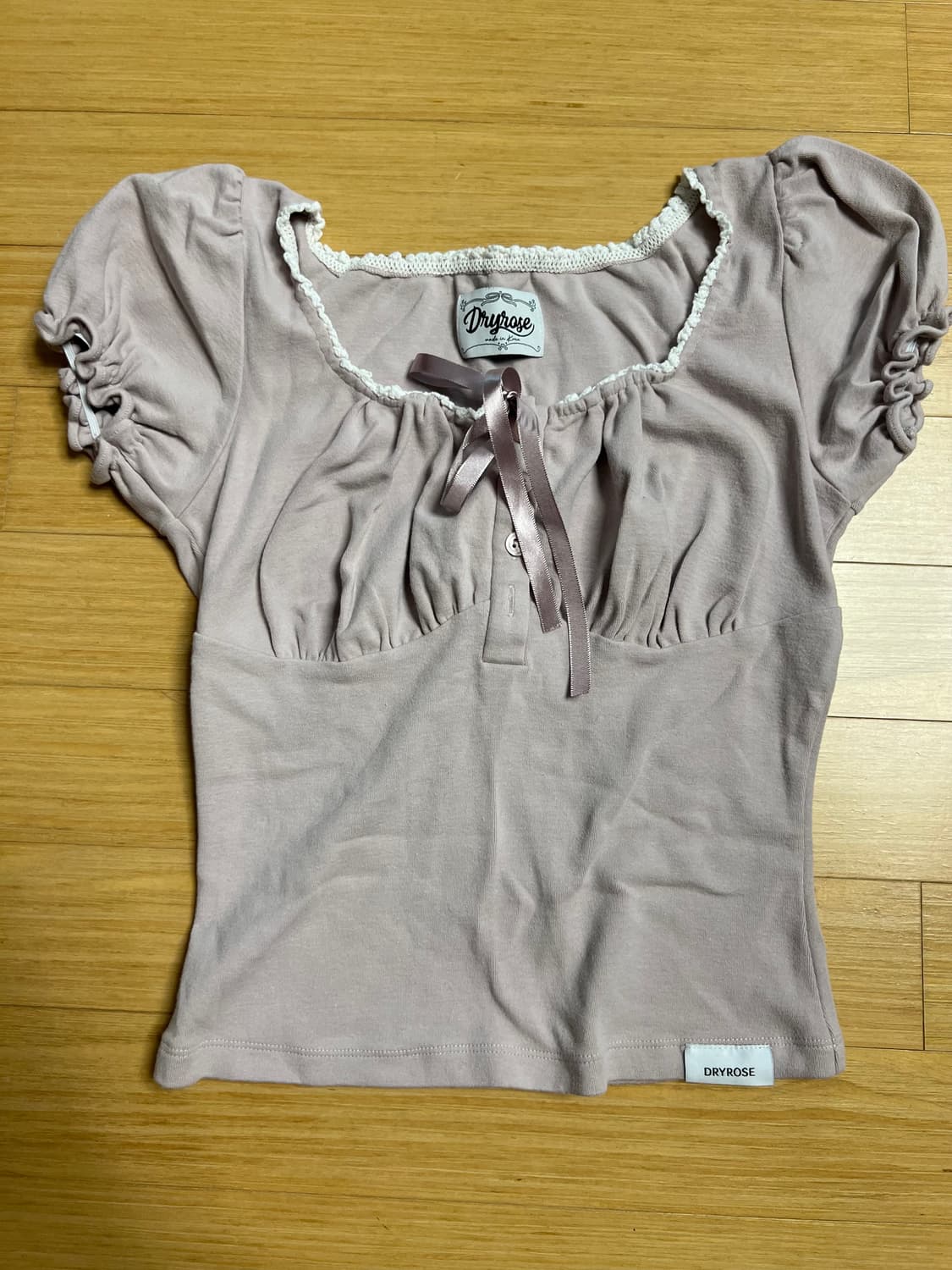 드라이로즈 도로시 셔링탑 핑크 상품이미지6