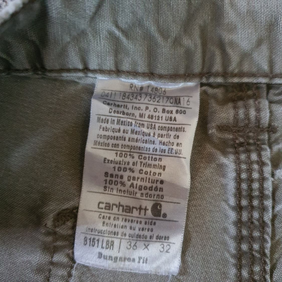 칼하트  B151 LBR 던가리핏 팬츠 no.88 상품이미지6
