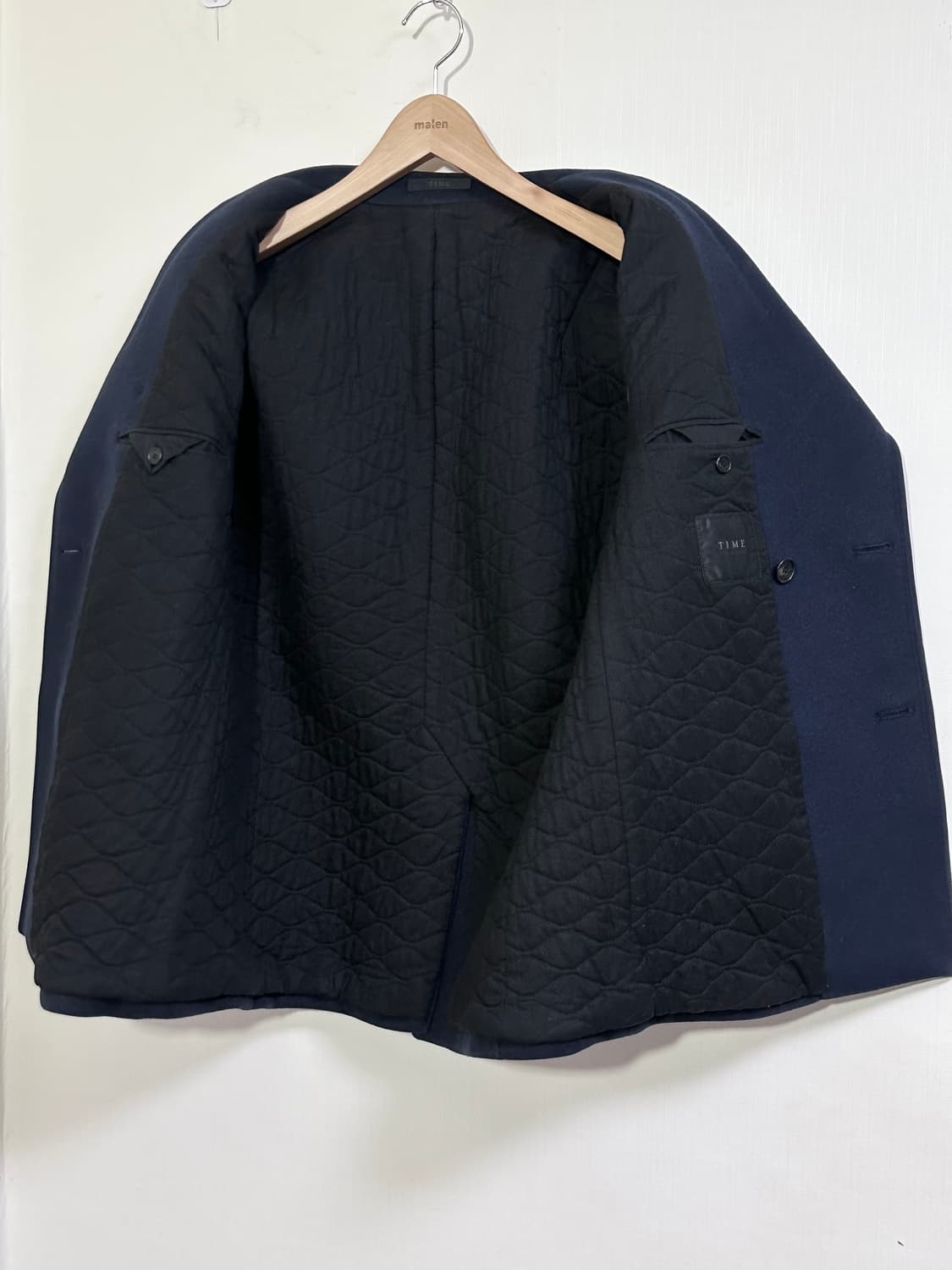 타임옴므 캐시미어블렌드 금장 더블코트 피코트105/네이비 알렉산더코트 상품이미지6