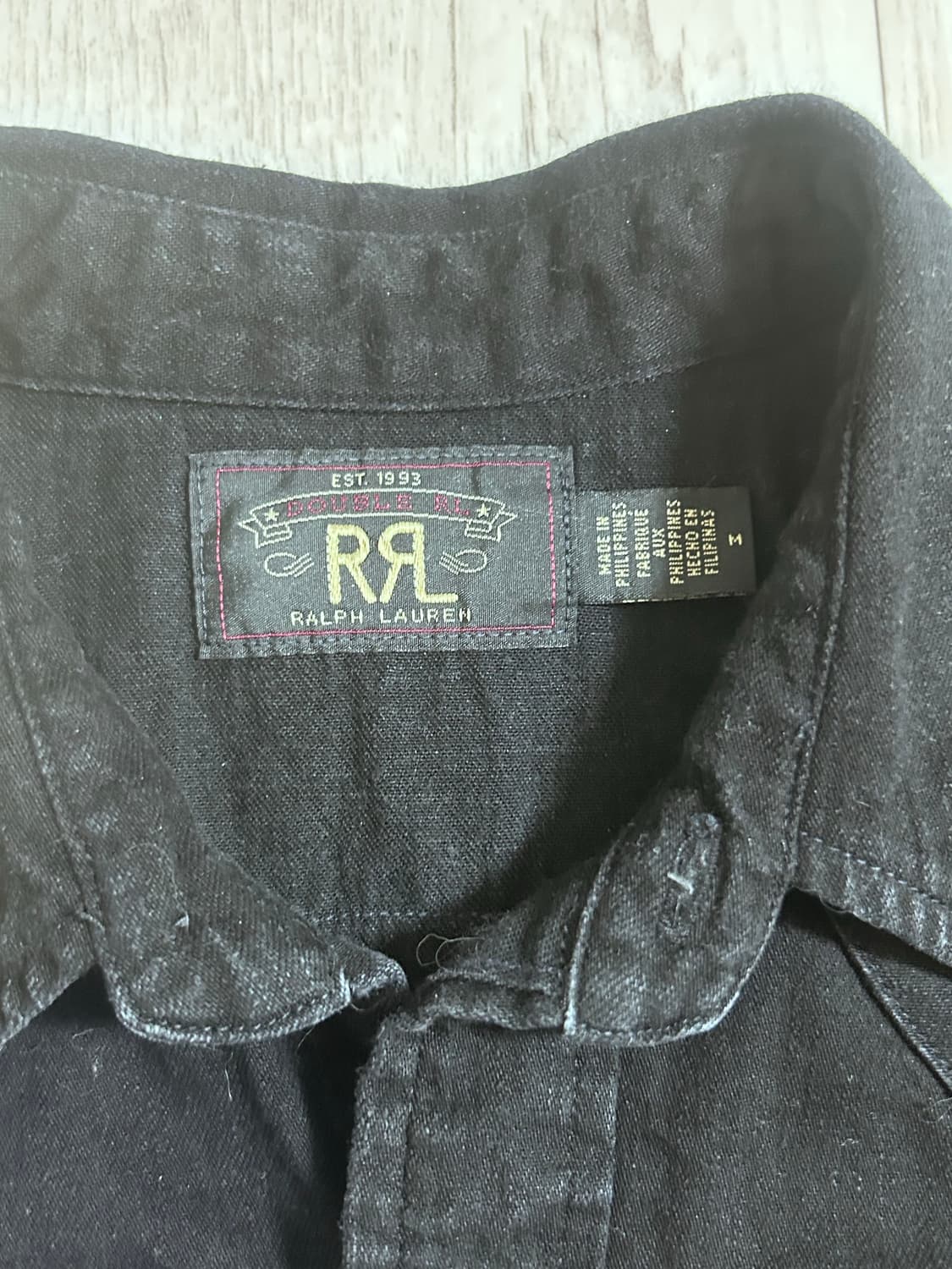 RRL 더블알엘 블랙 데님 웨스턴 셔츠 M 상품이미지2