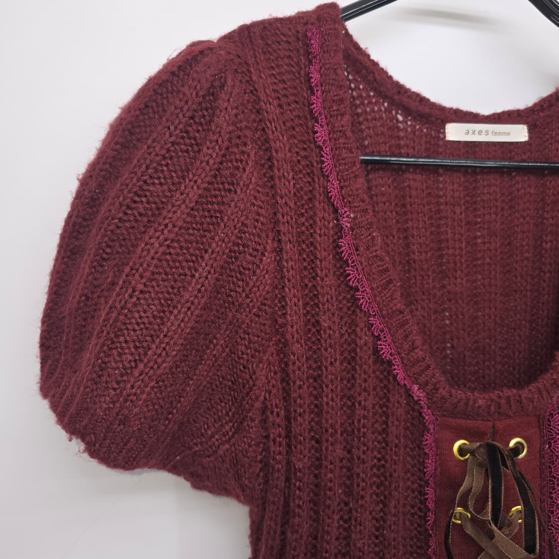 axes femme 니트 레이스 원피스 상품이미지3