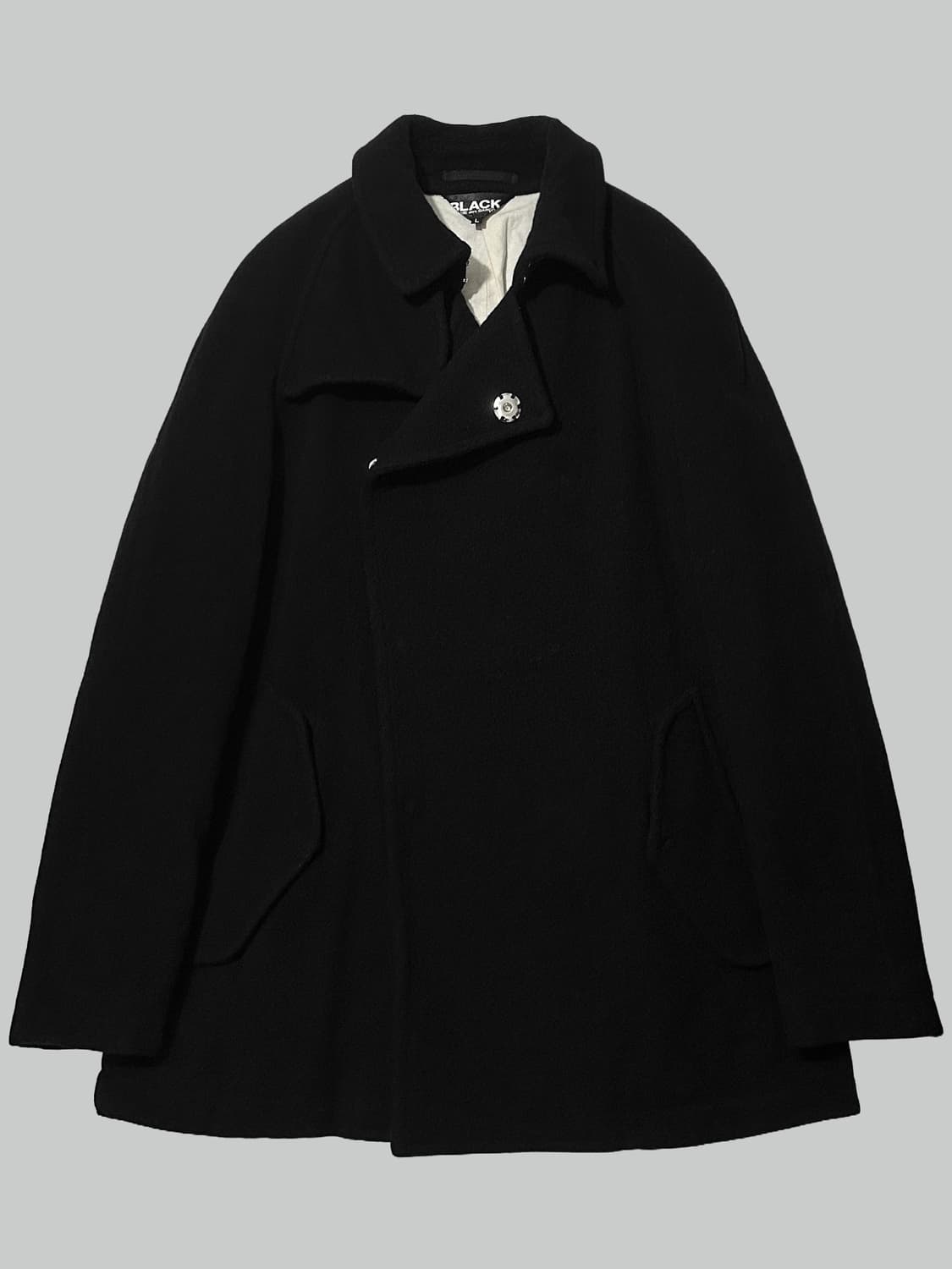 꼼데가르송 블랙 발마칸 코트 상품이미지2