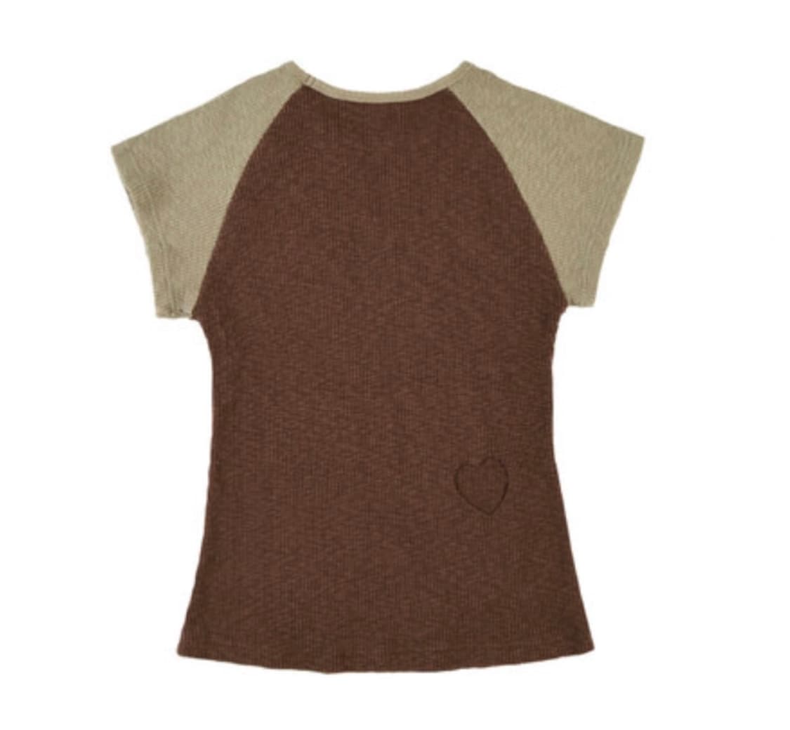 AEAE 아이 러브 테디 티셔츠 브라운 상품이미지4
