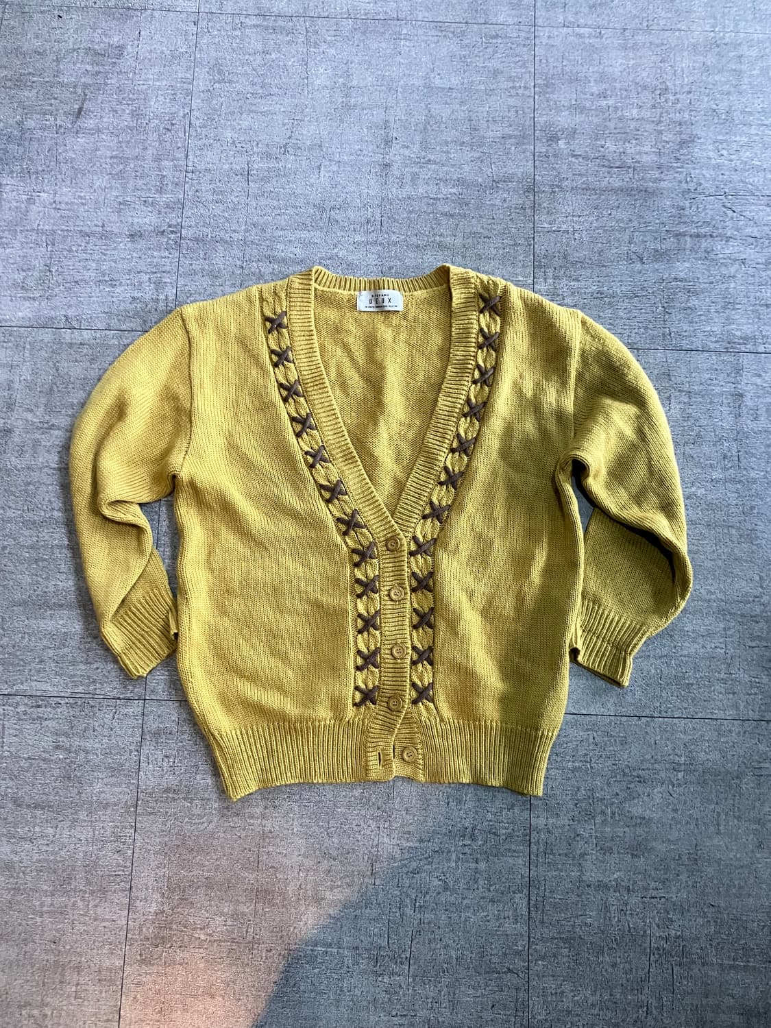 일본빈티지 Deux 올드스쿨아메카지 보헤미안 니트스웨터 가디건 상품이미지1