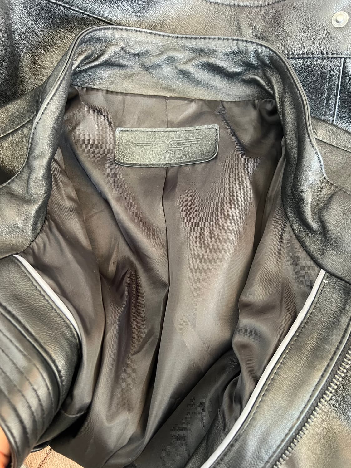 폴리스 POLICE 남성 블랙 양가죽자켓 가죽점퍼 상품이미지7