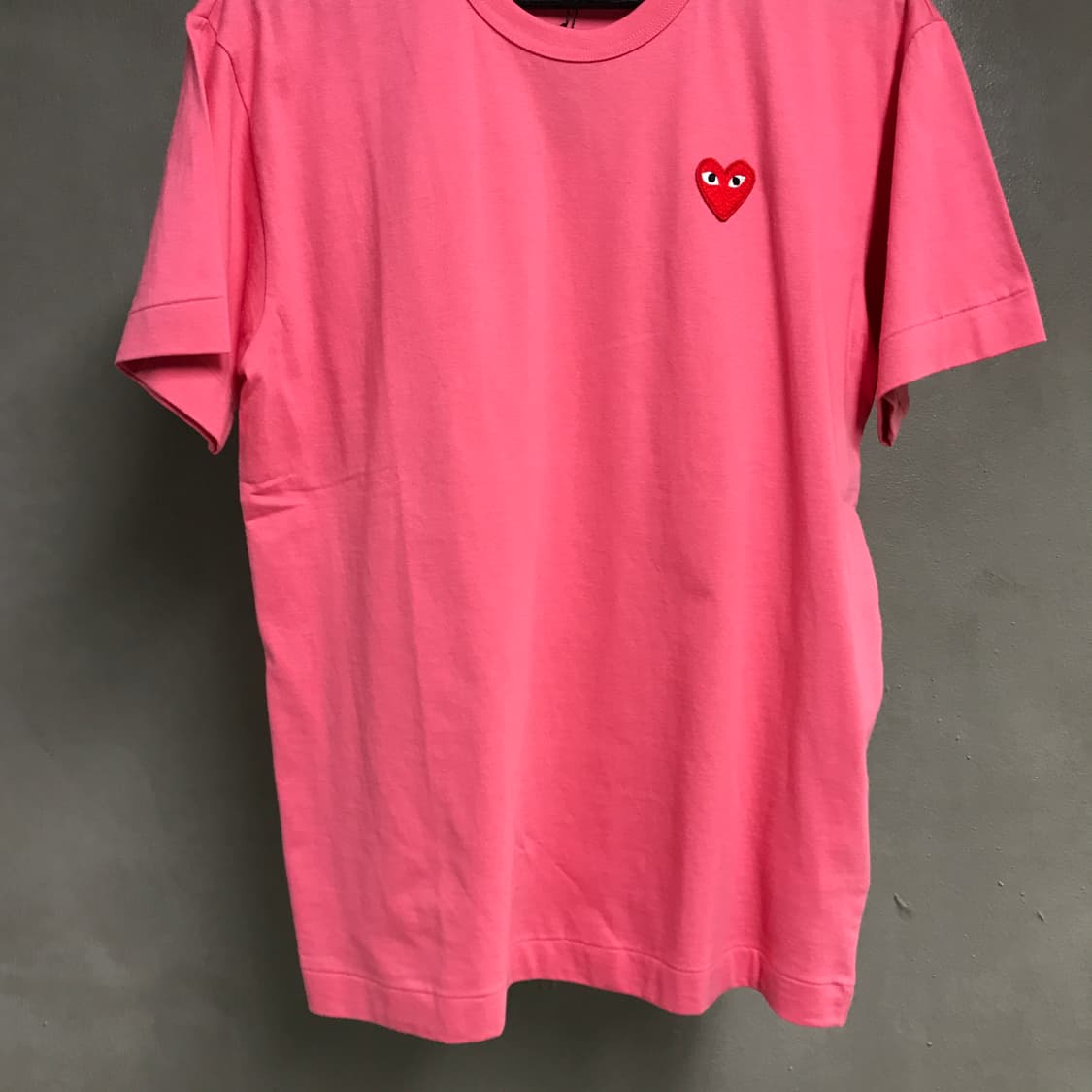 꼼데가르송 와펜 반팔 티셔츠 핑크 L(W) 상품이미지3