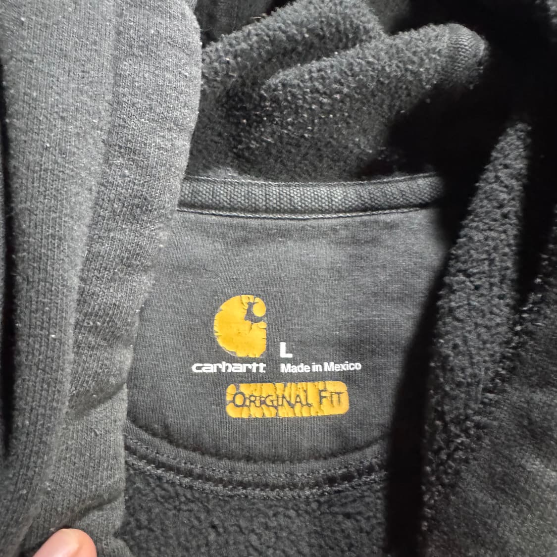 칼하트 암 레터링 후드티 상품이미지5