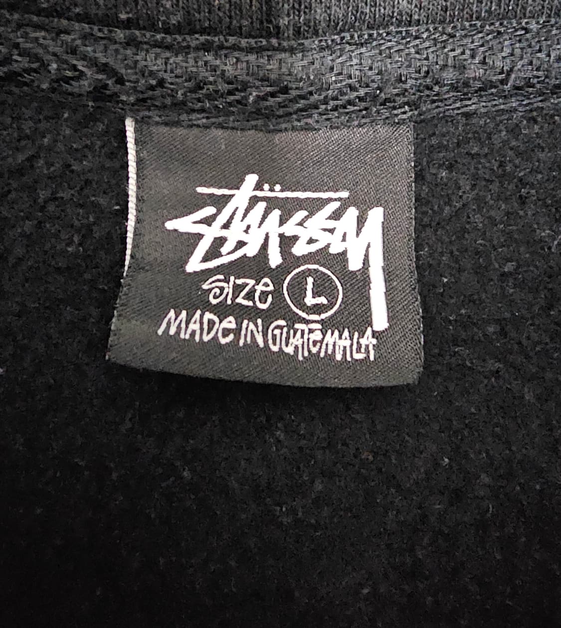 스투시 블랙 기모후드티 L 상품이미지3