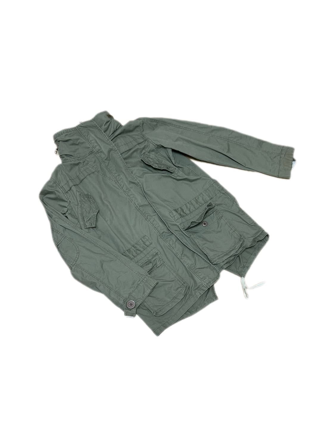 밀리터리 카키 풀집업 후드 멀티 포켓자켓 상품이미지2