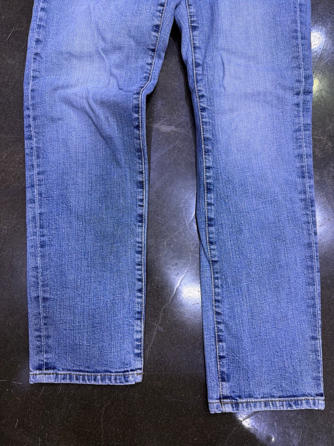 피스워커 중청 워싱 뉴크롭 슬림핏 데님팬츠 34 상품이미지5