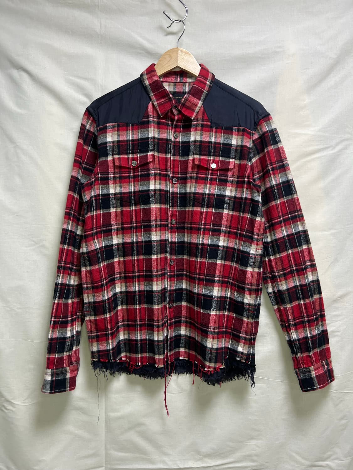 언더커버 15FW 플란넬 체크 셔츠자켓 상품이미지1