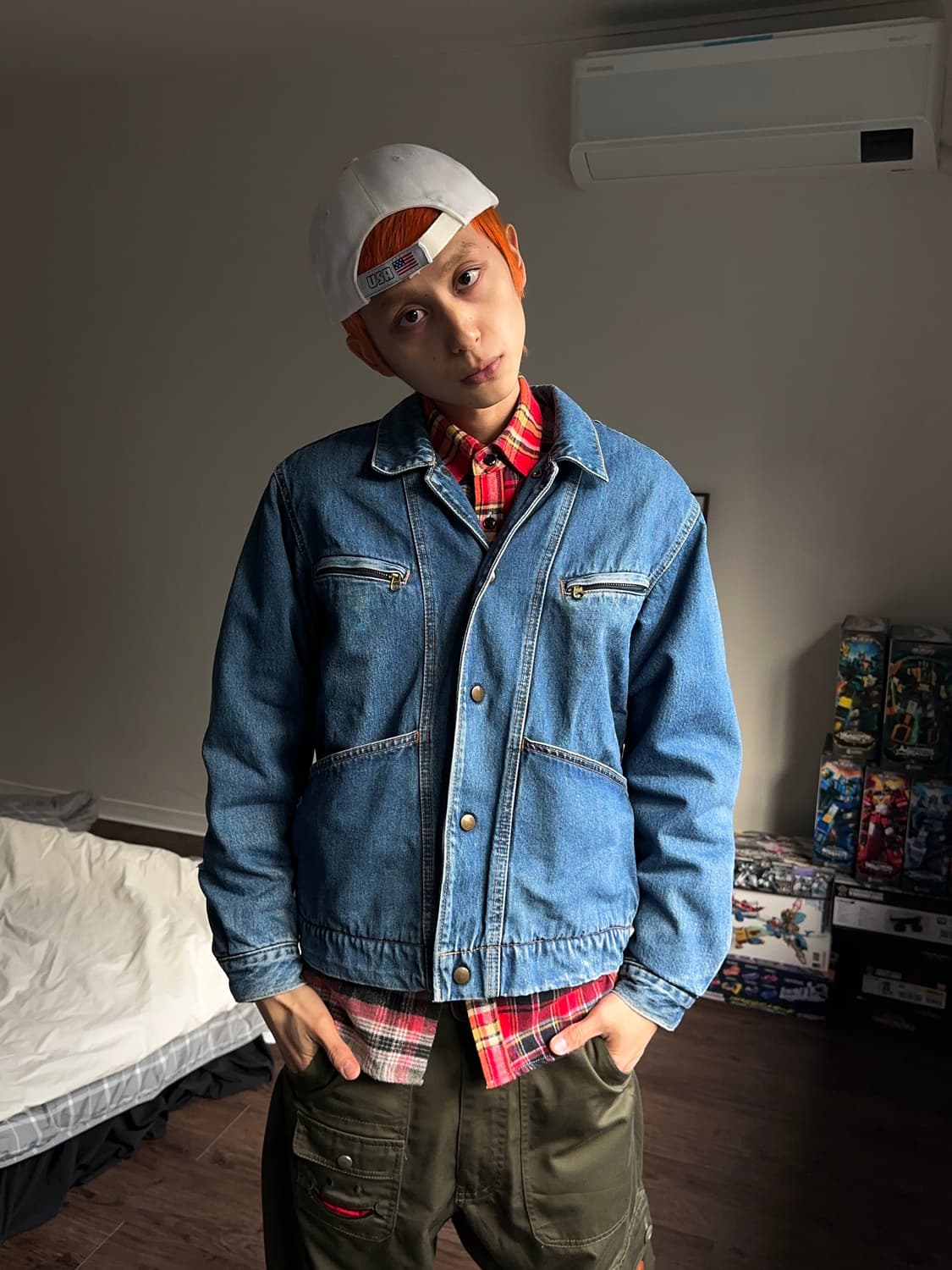 Edwin 터쿠아즈 플리스 크롭 트러커 자켓 상품이미지5