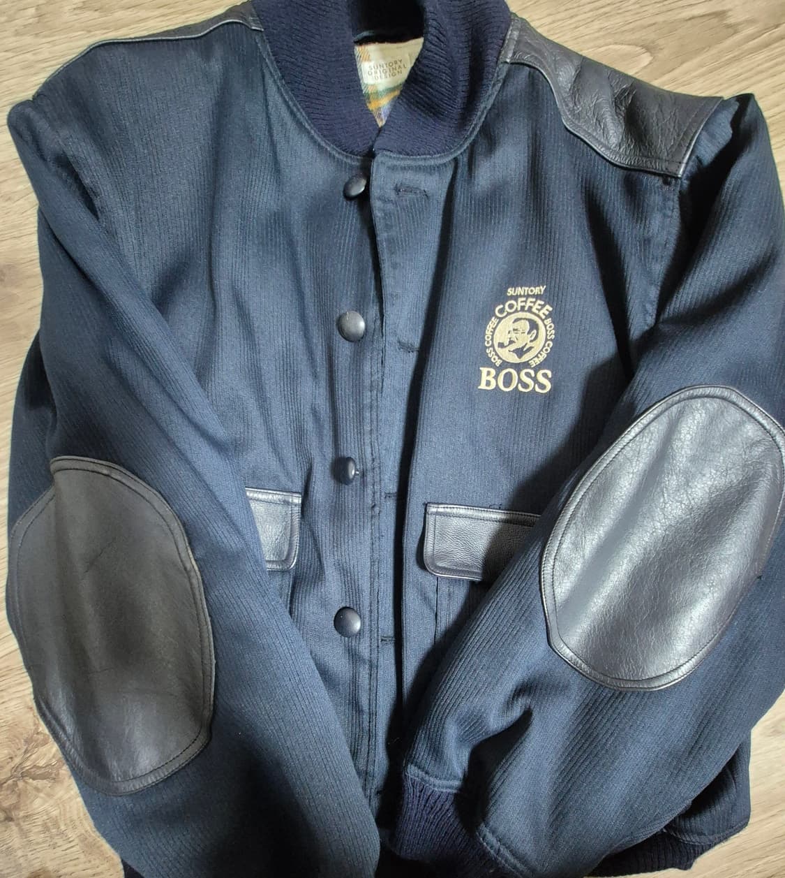 90's 산토리 보스 엘보패치 자켓 상품이미지2