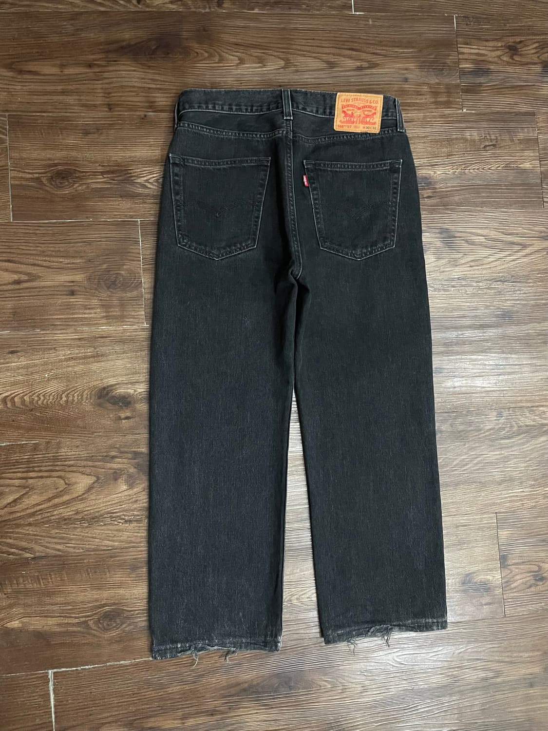 리바이스 565 97 흑청 데님 팬츠 상품이미지8