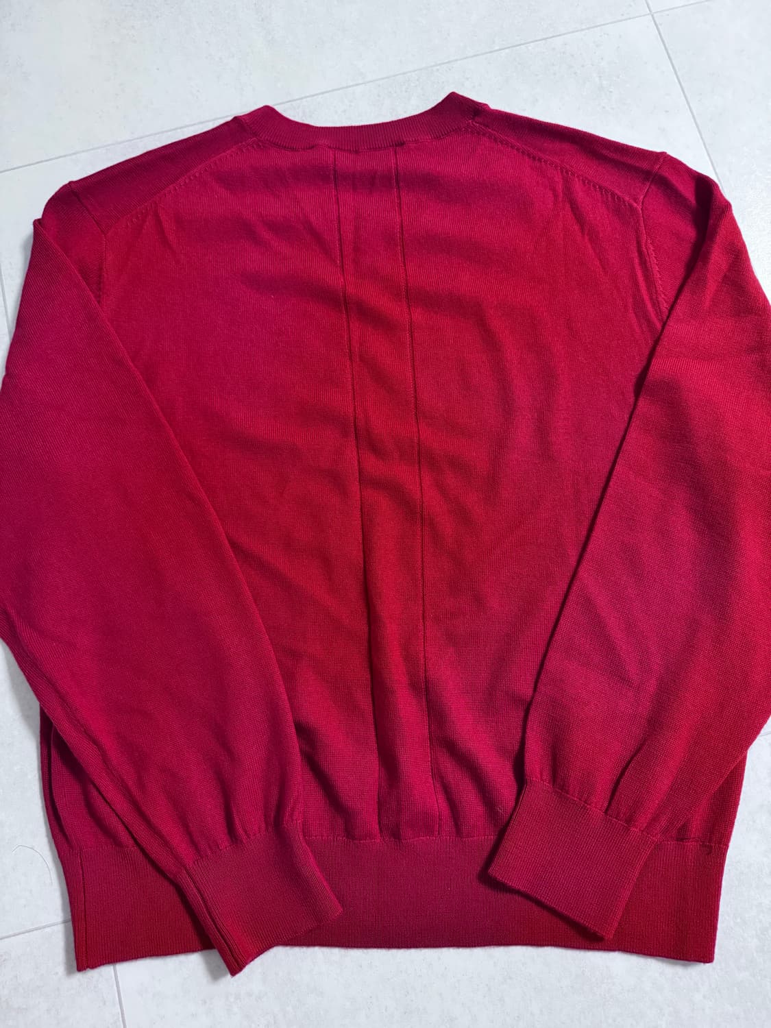 (새상품/2) 다이브인 루즈드 파인울 브이넥니트 레드 2 상품이미지6