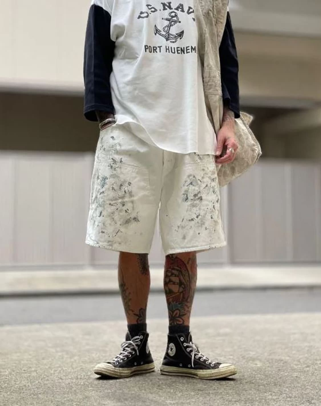 바우와우 페인터 쇼츠 화이트 L 상품이미지7