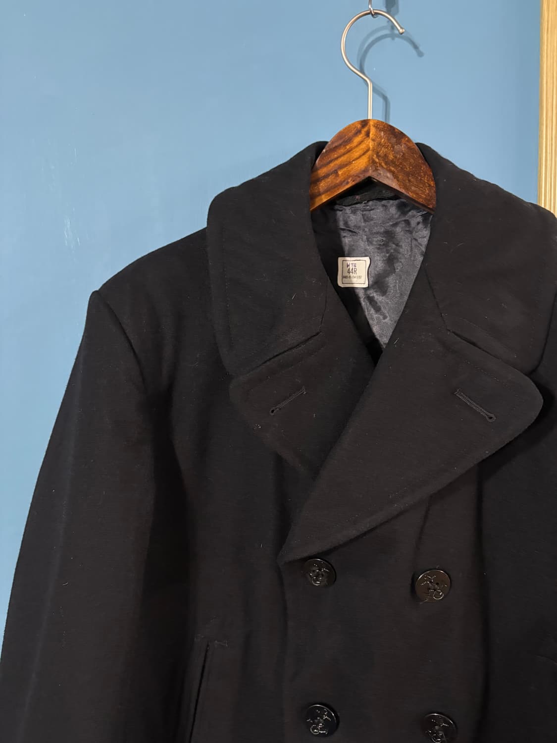 90's USN 6 Button Pea overcoat. 상품이미지2