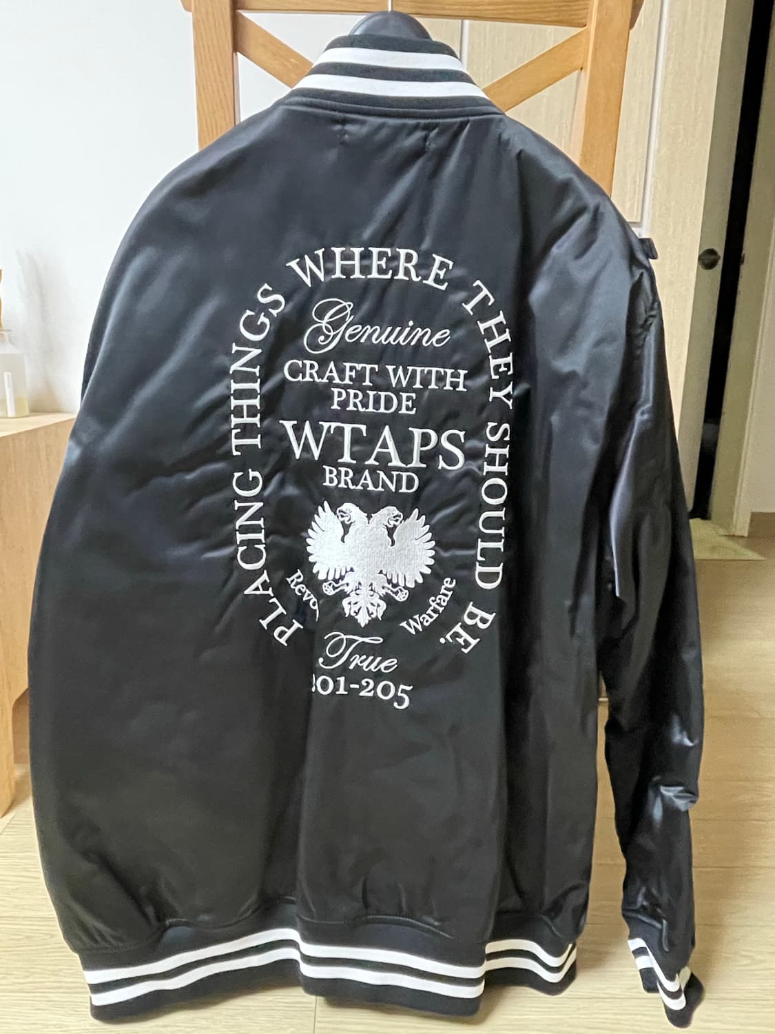 더블탭스 17aw 팀 자켓 블랙[3] 상품이미지2