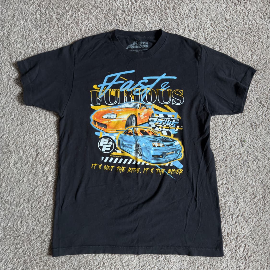 빈티지 y2k 분노의 질주 1 영화 티셔츠 상품이미지1