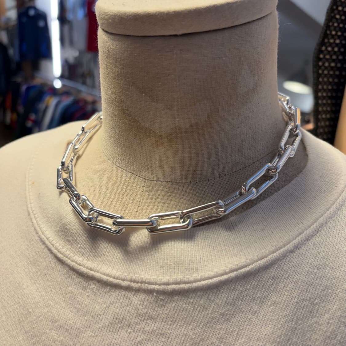 새상품 신주 실버코팅 체인 목걸이 상품이미지6