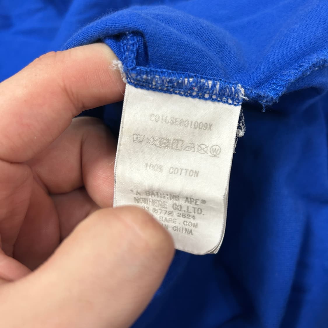 베이프 블루 빅샤크 반팔(L) 상품이미지3