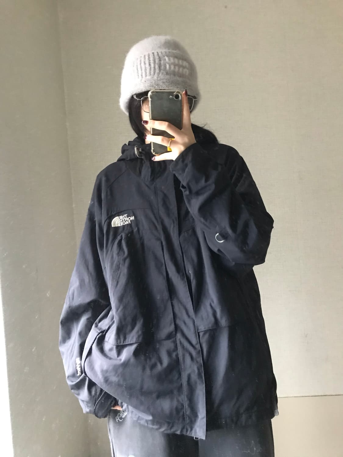 노페 블랙 오버핏 바람막이 상품이미지2