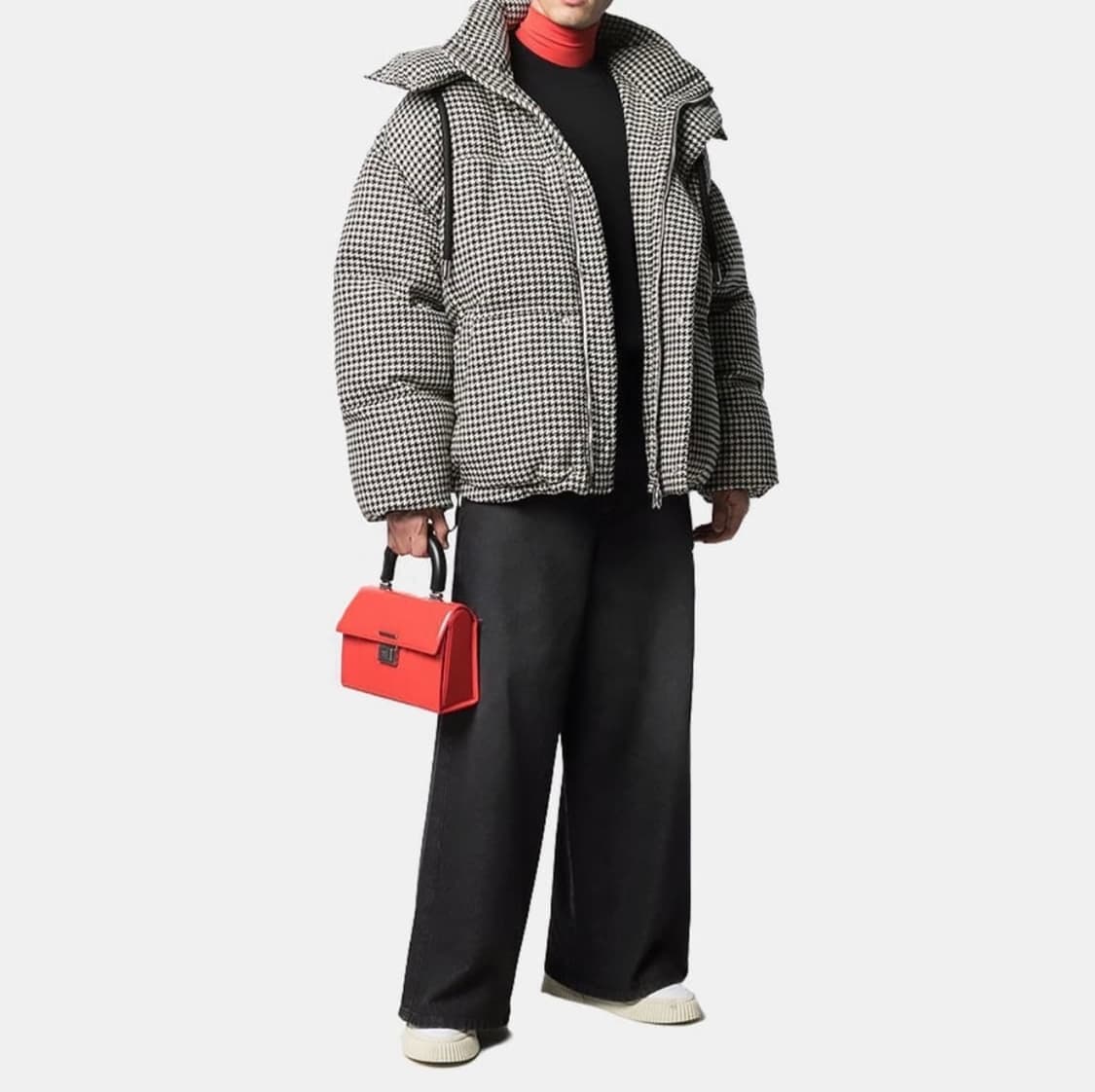 아미 하운드투스 체크 오버핏 숏패딩 xs사이즈 (105) 상품이미지5