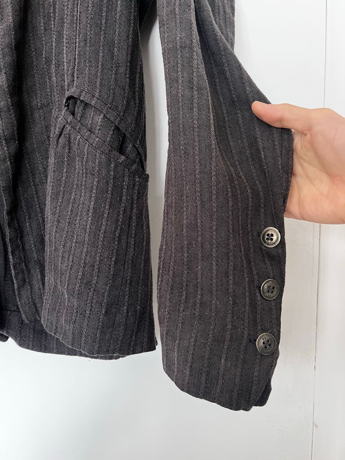 greg lauren stripe suspenders jacket 상품이미지3