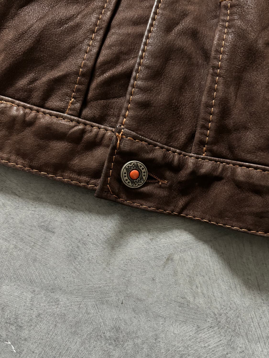 Kudsak 스웨이드 레더 트러커 자켓  상품이미지8