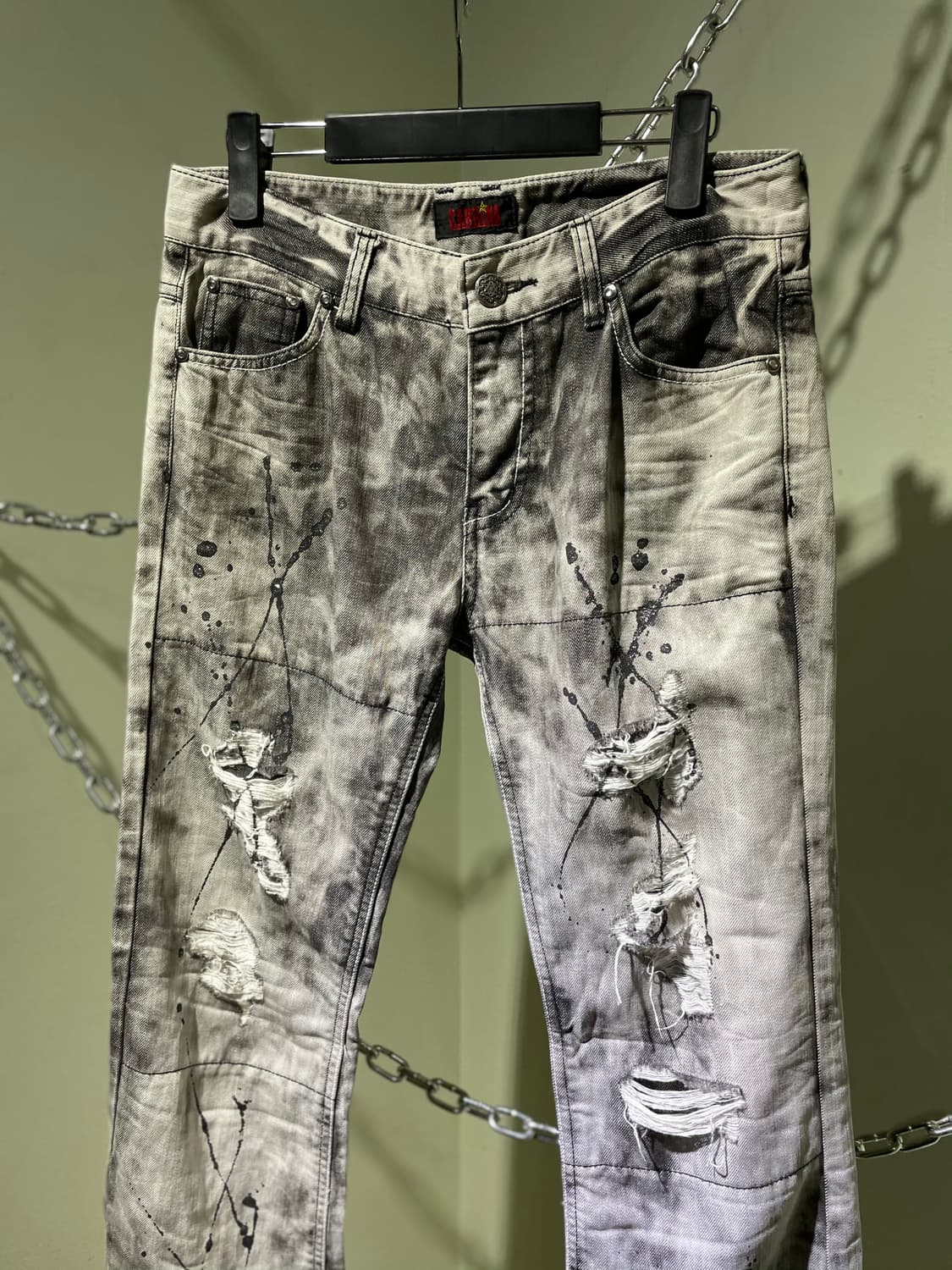 Black washing glitter denim 상품이미지2