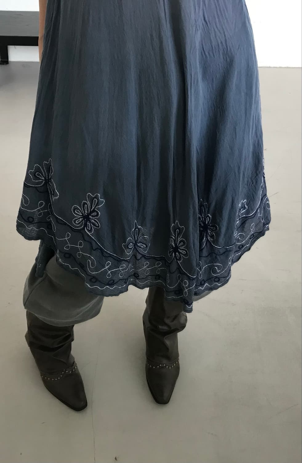 vintage blue stitch sleeveless one-piece 상품이미지5
