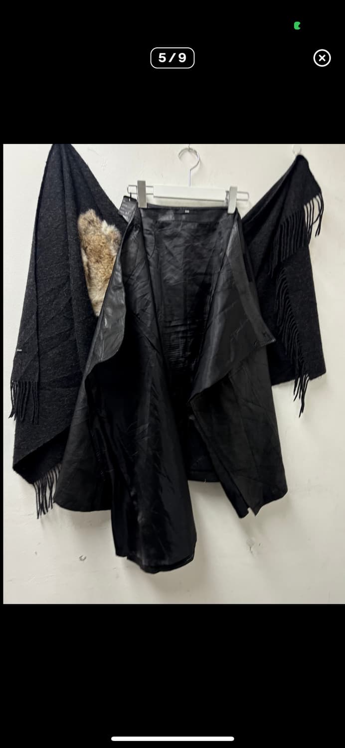 디자인 레더 롱스커트 상품이미지5