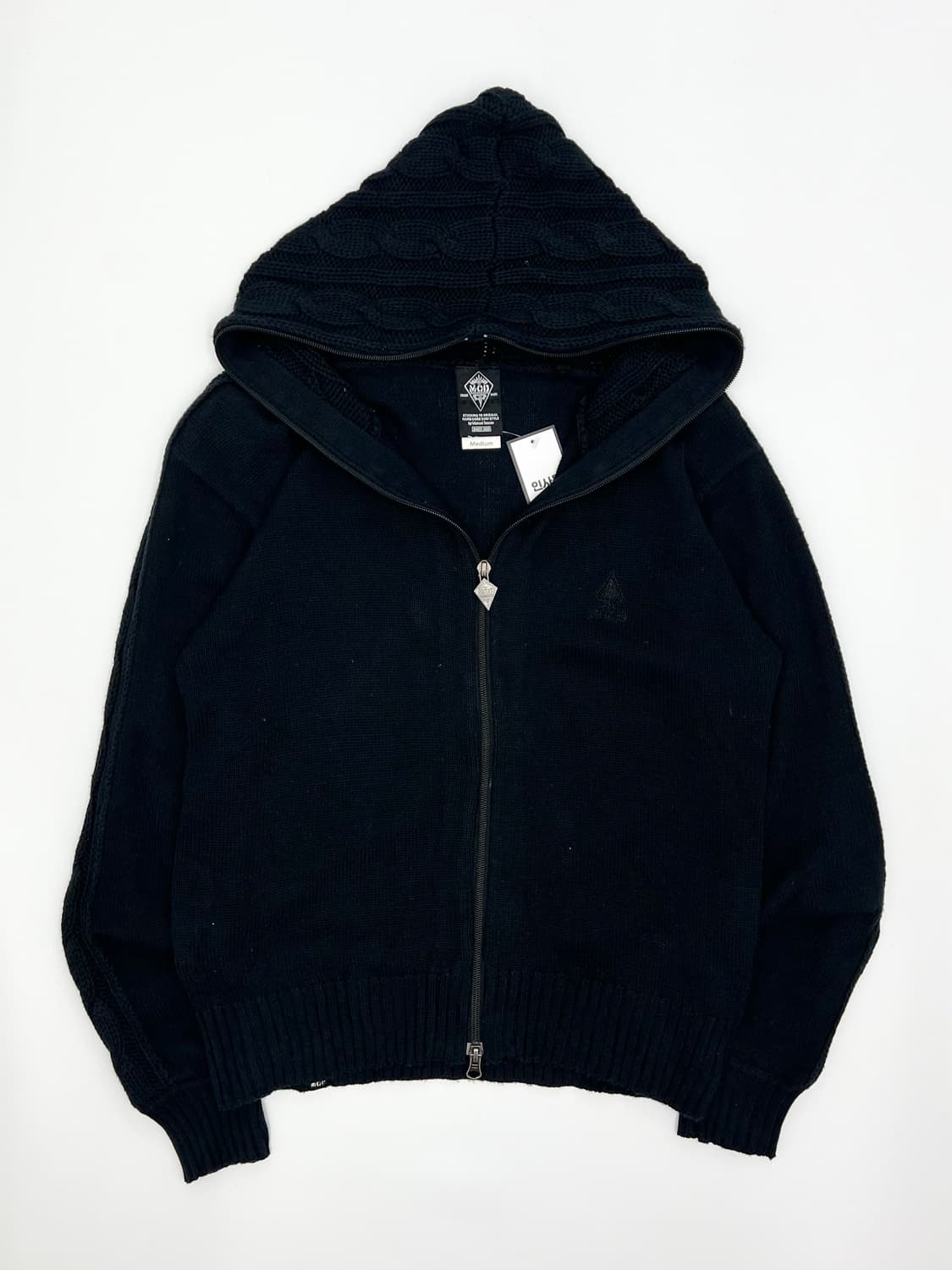 빈티지 후드 니트 집업 상품이미지1