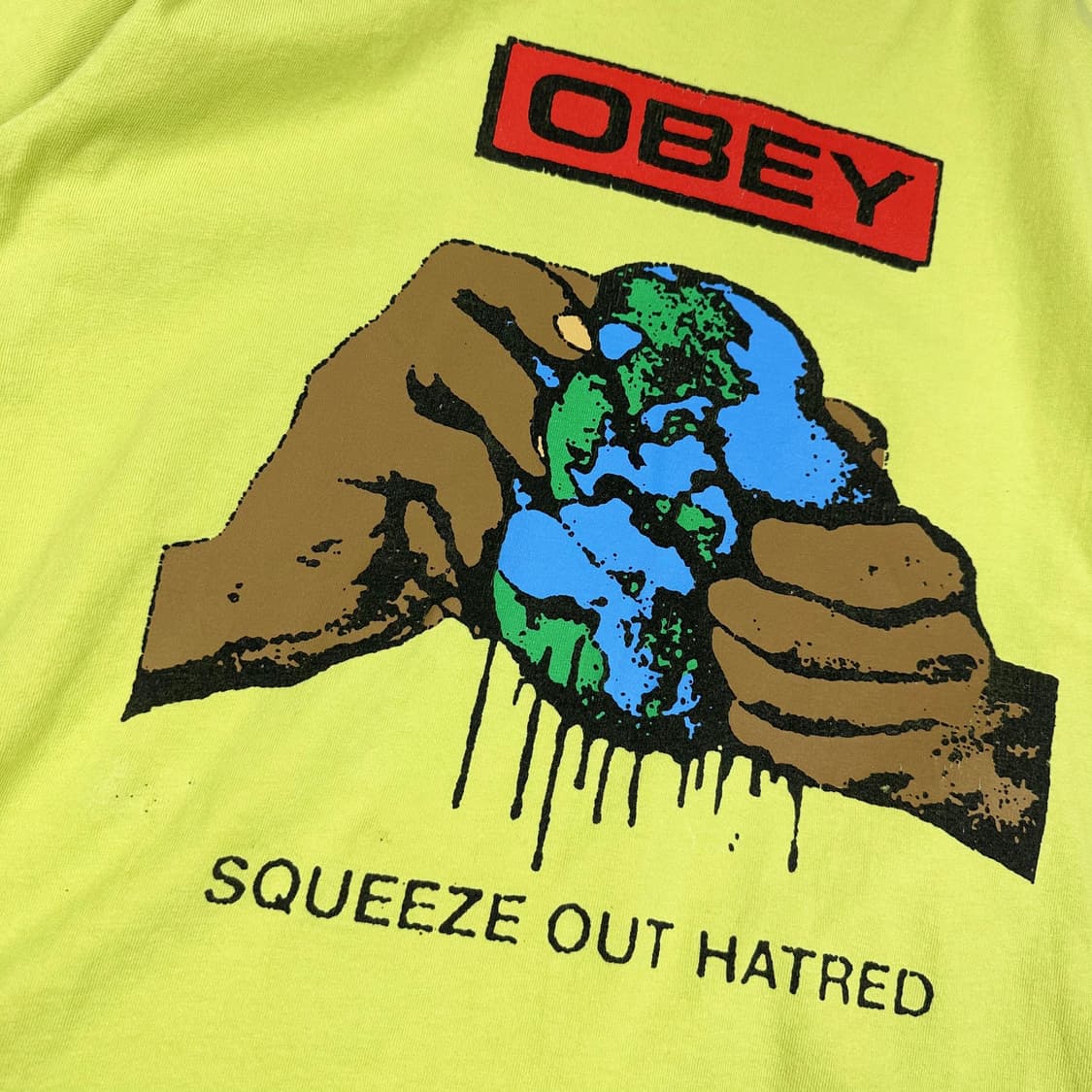 오베이 obey 지구 그래픽 반팔티 (실측 M) 상품이미지3