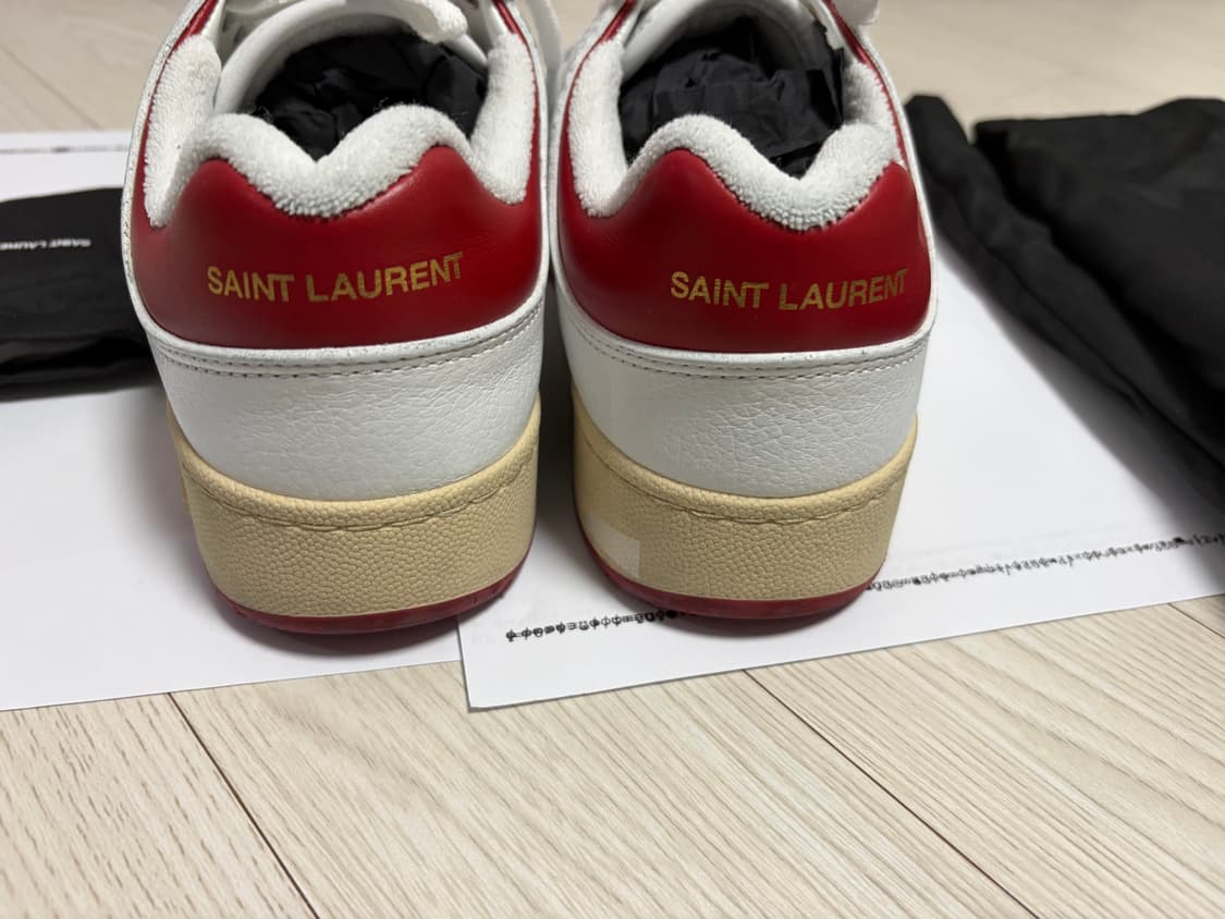 생로랑 SL61 화이트 레드 스니커즈 41(260) 상품이미지6