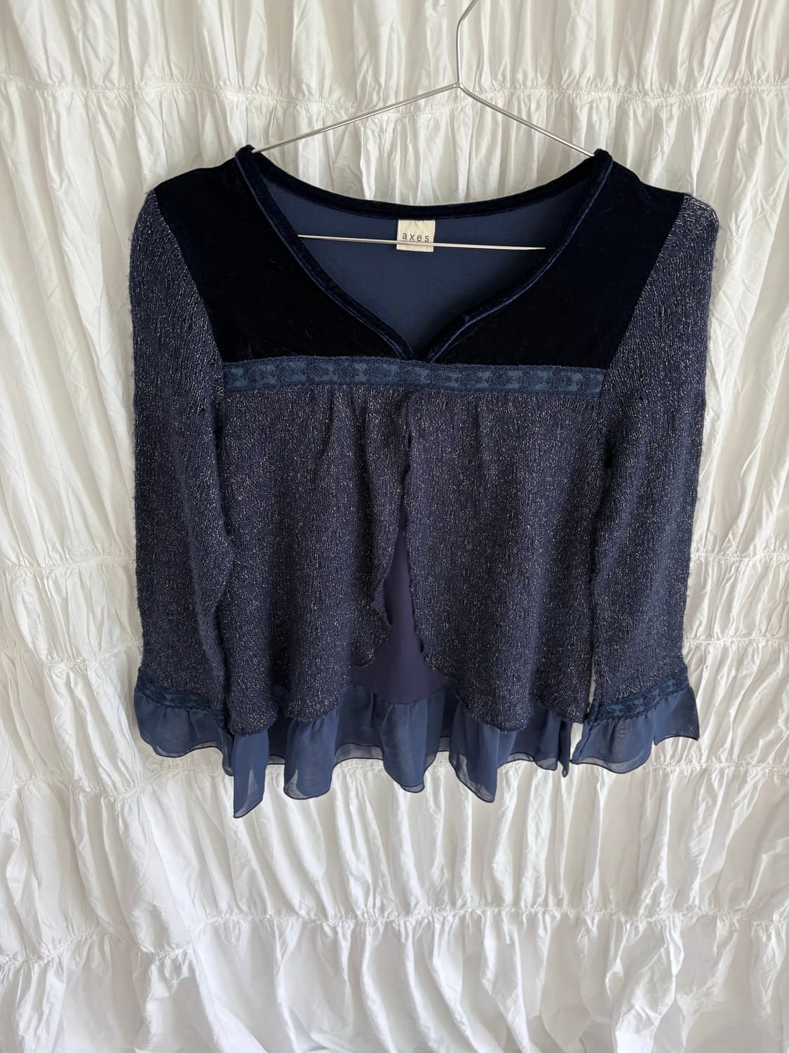 axes femme) velvet frill knit 상품이미지5