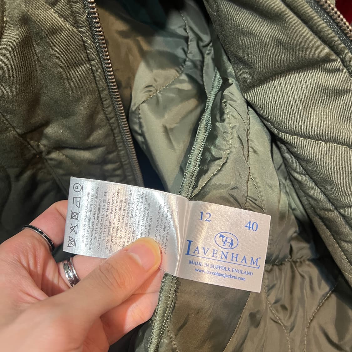 [M]라벤햄 퀼팅 롱자켓 상품이미지4