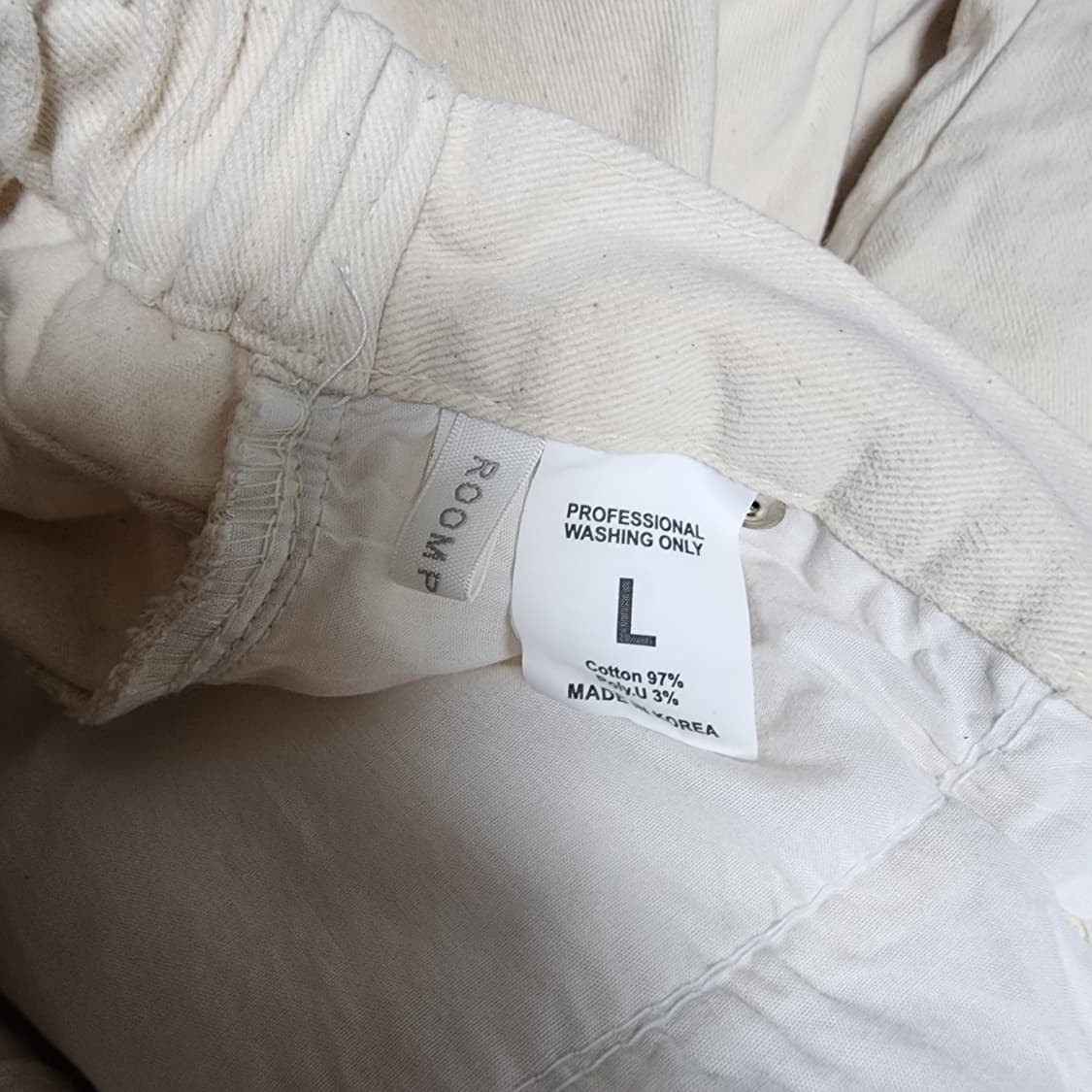 새상품) 룸패커 하이웨스트 뒷밴딩 팬츠
L 상품이미지3