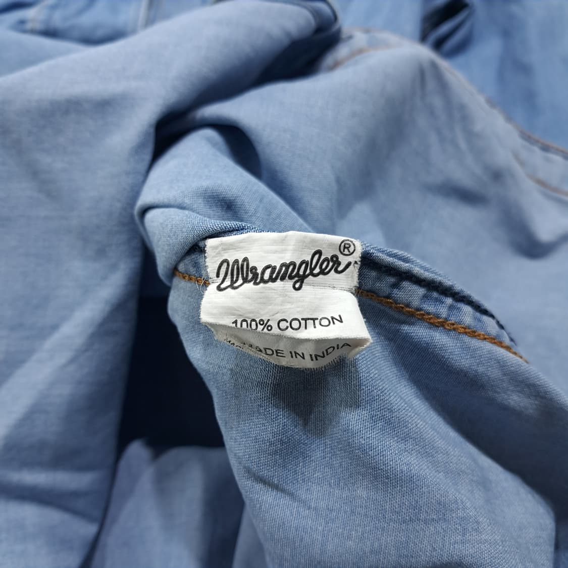 CL887 S 랭글러 슬림핏 라이트인디고 데님셔츠 남방 상품이미지7