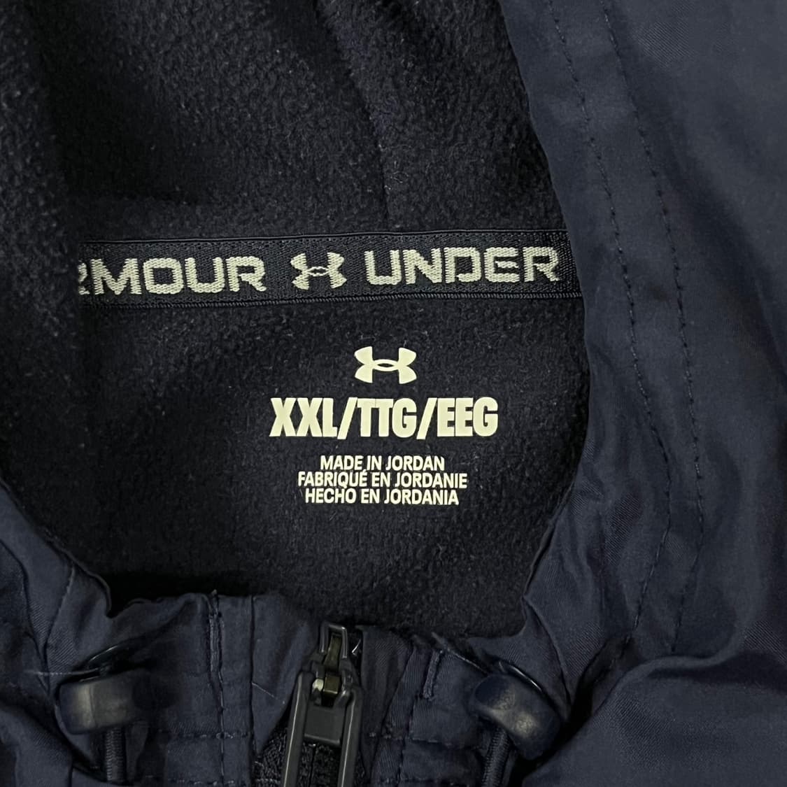 [정품/2XL] 언더아머 네이비 후드집업 b19 상품이미지5