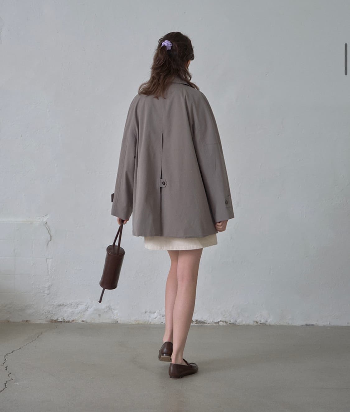 하네 발마칸 하프 트렌치 코트  (네이비 ) 상품이미지6