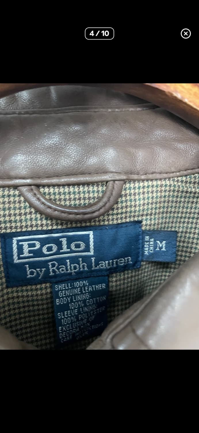 폴로 랄프로렌 브라운 레더자켓 A3790 상품이미지4